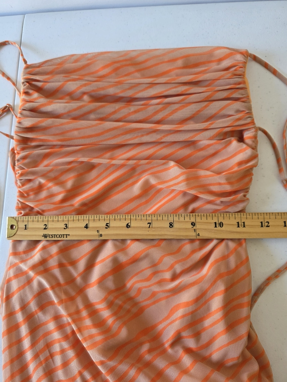 Zara Tulle Mesh Open Back Maxi Dress Size S Spaghetti Strap Stretch Party Y2K - Picture 10 of 15